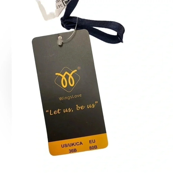 Wingslove Navy Blue Lace Bra Size 36B - Picture 7 of 8